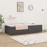  Dnevna postelja siva 90x190 cm 3FT trdna borovina, (20726458) | Shoptok.si