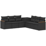  Set sofe 7 kom. Crna 123 x 62 x 69 cm Poli Rattan i čelik | shoptok.hr