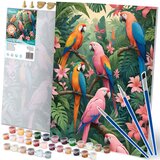 Massido Paint by Numbers Kit - 40x50 cm Parrots by (21738657) | Shoptok.si