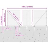 vidaXL Heksagonalna ograja siva 1x50 m jeklo, Stebri ograje z bodicami 13 kos Ø32 mm 120 cm pocinkano jeklo | Shoptok.si
