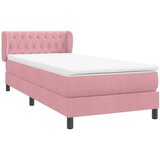 Box spring krevet s madracem ružičasti 80 x 220 cm baršunasti | Eponuda.ba