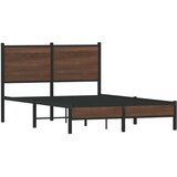Metalni okvir kreveta bez madraca smeđi hrast 120x190 cm | shoptok.hr