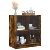vidaXL Bočni ormarić sa staklenim vratima boja hrasta 68x37x75 5 cm | shoptok.hr
