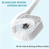 Generic Prenosni vratni ventilator, mini USB ventilator za ponovno polnjenje 4000 mAh prostoročni vratni ventilator brez rezil, 3 hitrosti 360° Fre, (21125935) | Shoptok.si
