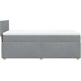 Box spring krevet s madracem svjetlosivi 90x190 cm od tkanine | shoptok.hr
