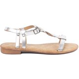 Shelvt Women's silver flat sandals | shoptok.hr
