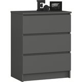 AKORD Komoda, 3 Predali, Grafitno Siva, (5000332339) | Shoptok.si