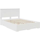  Okvir za krevet Bijelo 140 x 190 cm Konstruirano drvo | shoptok.hr