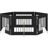  Vrata za pse s postoljem 6 pcs Crni hrast 80 x 60 cm | Eponuda.ba