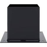  Postolja za stupove kvadratna 12 kom čelik presvučen prahom Antracitno siva 141 x 141 mm | Shoptok.si
