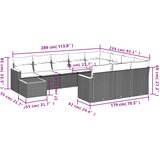  11-dijelni set vrtnih sofa s jastucima bež od poliratana | shoptok.hr