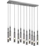 Trio Select LED viseča svetilka v srebrni barvi s steklenim senčnikom Lucent – | Shoptok.si