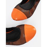 Shelvt Orange ballerinas with black mesh | shoptok.hr