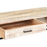  Stolić za kavu bijeli 117 x 50 x 30 cm masivno bagremovo drvo | Eponuda.com