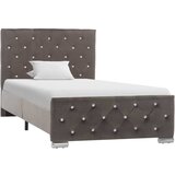 Maison Chic Posteljni okvir - Enojna postelja - Postelja za odrasle siv žamet 90x200 cm-J9043, (21770027) | Shoptok.si