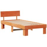  Krevetna konstrukcija s uzglavljem Vosak smeđa 100 x 200 cm | shoptok.hr