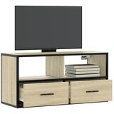 Furnova TV omarica sonoma hrast 80x31x39,5 cm inženirski les in kovina, (21924446) Cene