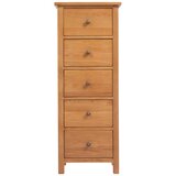 Furnova Visok predalnik 45x32x110 cm trdna hrastovina, (21950576) | Shoptok.si