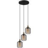 Eglo Viseća lampa CHISLE 3xE27 42,5 cm crna/bronza/amber 43499 Cene