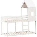  Pograd s streho bel 90x200 cm trdna borovina | Shoptok.si