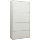  Uredski ormarić svjetlosivi 90 x 40 x 180 cm čelični | shoptok.hr