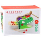 Dinosaur čekić za činele 2u1 drveni crveni | shoptok.hr