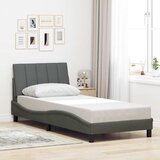 vidaXL Posteljni okvir brez vzmetnice temno siv 90x200 cm blago Cene