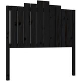 Maison Chic posteljno vzglavje - vzglavna omarica - nočna omarica črno 106x4x110 cm trdna borovina, (21706191) | Shoptok.si