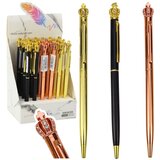 Metalna kemijska olovka s automatskom krunom s plavom tintom 1,0 mm | shoptok.hr
