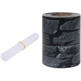  Vrtni zaslon za privatnost PVC 35 x 0,19 m sivi izgled kamena | shoptok.hr