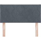  LED uzglavlje s dizajnom dijamantnih blokova u tamno sivoj 100 cm pliša | shoptok.hr