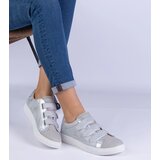 Gemre Silver women's sneakers with Velcro Iriza | Shoptok.si