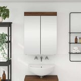  Kopalniška ogledalna omara TULUM Rjav hrast 60 x 16,5 x 78 cm, (5000157256) | Shoptok.si
