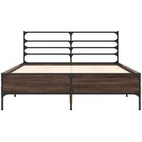  Okvir za krevet smeđi hrast 120x190cm konstruirano drvo i metal | shoptok.hr