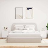  Noćni ormarići s LED svjetlima 2 kom bijeli konstruirano drvo | shoptok.hr