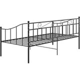  Okvir za krevet na razvlačenje crni metalni 90 x 200 cm | shoptok.hr