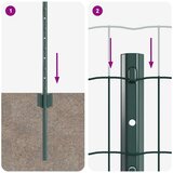 Euro ograda s postom 10 x 0,4 m Čelik premazan PVC-om Zelena | shoptok.hr