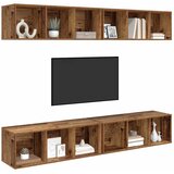  Set TV komoda Zidne 4 pcs Staro drvo 37 x 37 x 107 cm | shoptok.hr