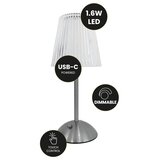  LED prigušiva dodirna punjiva stona lampa ELBA LED/1,6W/800 mAh mat hrom/proziran | Eponuda.com