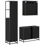  Set namještaja za kupaonicu 3 kom. Crni hrast 80 x 33 x 60 cm | shoptok.hr