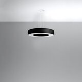 Nice Lamps Črna viseča svetilka s tekstilnim senčnikom ø 50 cm Galata Slim – | Shoptok.si