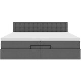 vidaXL Otomanski okvir kreveta s madracima tamnosivi 200x200cm tkanine | shoptok.hr