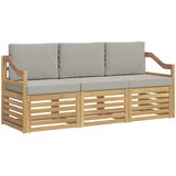  Set vanjskih sofa 3 kom. Bijela i svjetlosiva Poliester | shoptok.hr