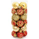  Set božićnih kuglica 72 kom. Zlatna i crvena Ø 3 cm Plastika | shoptok.hr