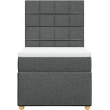  Okvir kreveta s oprugama i madrac tamnosivi 80x200cm od tkanine | shoptok.hr