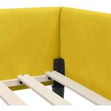vidaXL Krevetni okvir sa kutnim dizajnom s uzglavljem Žuta 80 x 200 cm | shoptok.hr