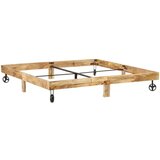  Posteljni okvir iz trdnega mangovega lesa 200x200 cm | Shoptok.si