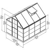 x Rastlinjak Palram Hybrid (247 x 185 x 208 cm, antracit) | Shoptok.si