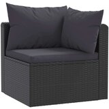  2-dijelna vrtna garnitura od poliratana s jastucima crna | shoptok.hr