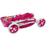 Pink Pushchair for Dolls with Colourful Canopy 66 cm | shoptok.hr